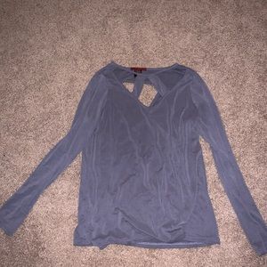 Long Sleeve Top with Cutouts on front and back
